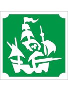 5x5 cm-es Csillámtetoválás sablon - Kalóz hajó minta