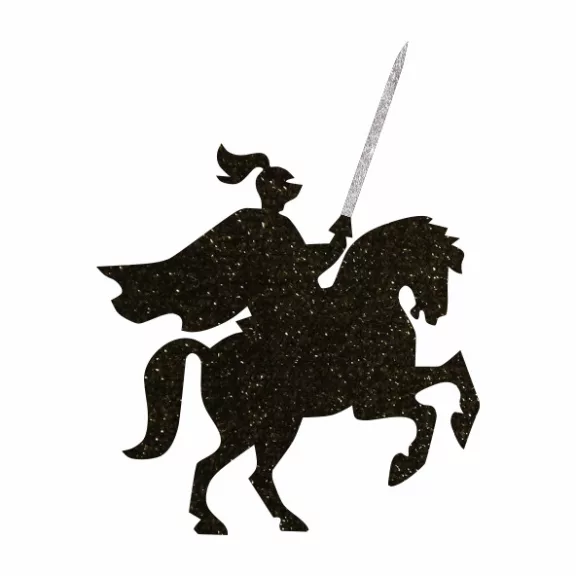 KiviArt 5x5 cm-es Csillámtetoválás sablon -  Lovag minta.