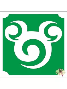 5x5 cm-es Csillámtetoválás sablon Mickey egér 416
