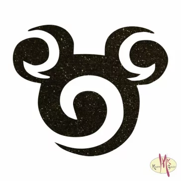 5x5 cm-es Csillámtetoválás sablon Mickey egér 416