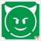 5x5 cm-es Csillámtetoválás sablon - Emoji, smiley  420
