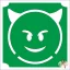 5x5 cm-es Csillámtetoválás sablon - Emoji, smiley  420