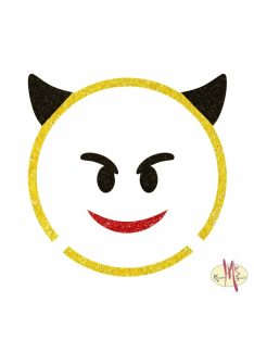 5x5 cm-es Csillámtetoválás sablon - Emoji, smiley  420