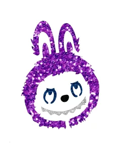 5x5 cm-es Csillámtetoválás sablon - Labubu 421