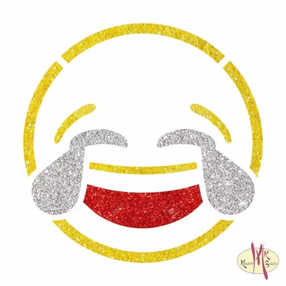 5x5 cm-es Csillámtetoválás sablon - Smiley, emoji 422