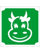 Csillámtetoválás sablon Meggy Moo, Boci sablon, glitter tattoo stencil az MK Kreatívtól.