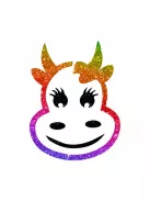 Csillámtetoválás sablon Meggy Moo, Boci sablon, glitter tattoo stencil az MK Kreatívtól.