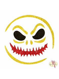 5x5 cm-es Csillámtetoválás sablon - Emoji, smiley 424