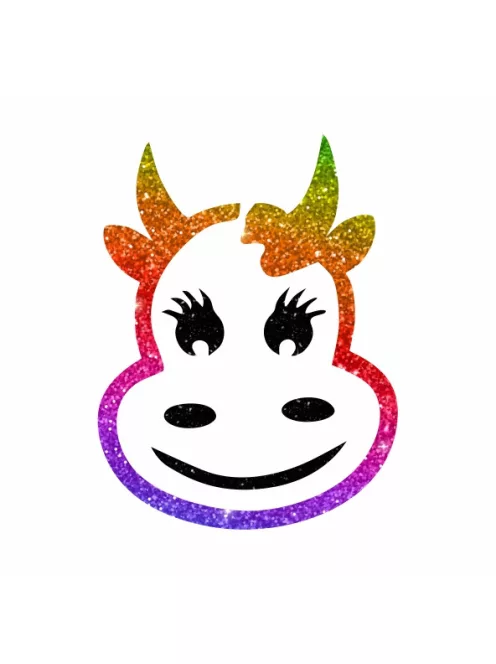 Csillámtetoválás sablon Meggy Moo, Boci sablon, glitter tattoo stencil az MK Kreatívtól.