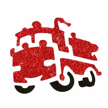 5x5 cm-es Csillámtetoválás sablon - Verdák, Red 426