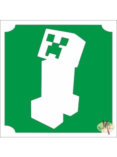  5x5 cm-es Csillámtetoválás sablon - Minecraft, Creeper 429