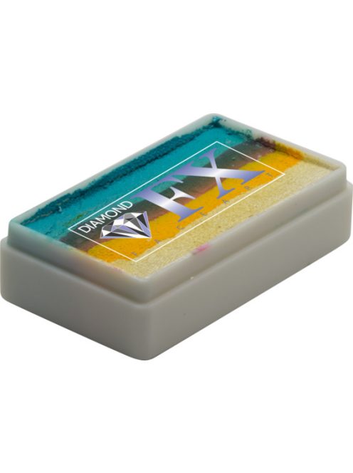 Diamond FX Cloud csíkos arcfesték 28g, professzionális "one stroke" festék, világoskék fehér pasztell színek, felhő és téli festés, bőrbarát, vízbázisú