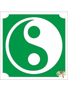 5x5 cm-es Csillámtetoválás sablon - Yin Yang 449