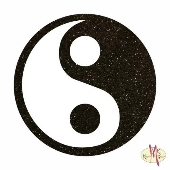 5x5 cm-es Csillámtetoválás sablon - Yin Yang 449