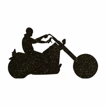 KiviArt 5x5 cm-es Csillámtetoválás sablon -  Chopper motor minta.