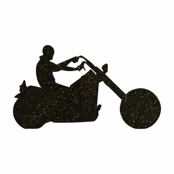 KiviArt 5x5 cm-es Csillámtetoválás sablon -  Chopper motor minta.