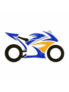  KiviArt 5x5 cm-es Csillámtetoválás sablon - Speed motor minnta.