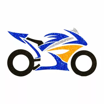  KiviArt 5x5 cm-es Csillámtetoválás sablon - Speed motor minnta.