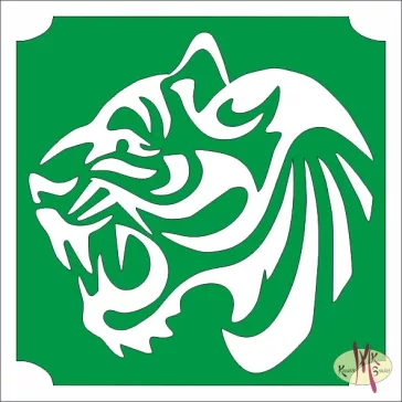 5x5 cm-es Csillám tetoválás sablon - Tigris 459