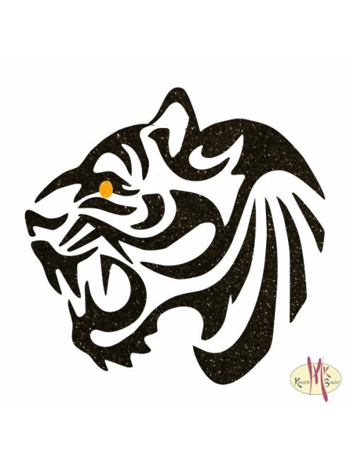 5x5 cm-es Csillám tetoválás sablon - Tigris 459