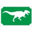 Csillámtetoválás sablon 8x5 cm-es  -T. Rex 140