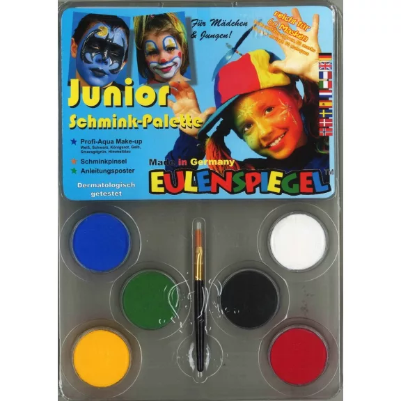 Eulenspiegel Junior arcfesték - 6 színű paletta