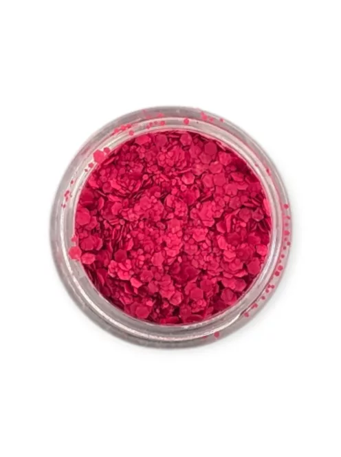 KiviArt Mixed Chunky UV Csillám Red GSL153 - Világító Piros Nagyszemcsés Glitter