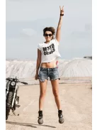 Kereknyakú póló, Motocross mintás, fekete, motoros póló, egyedi nyomtatás,