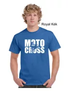 Kereknyakú póló, Motocross mintás, fekete, motoros póló, egyedi nyomtatás,
