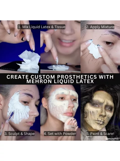Mehron Liquid Latex – Zombie 130 ml – Speciális effektek folyékony latex zombi sminkhez