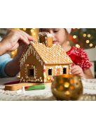 Mézeskalács házikó sütőforma szett, 10 db-os, karácsonyi kekszkiszúrók, rozsdamentes acél, betlehem, ünnepi kunyhó, diy karácsonyi sütemény