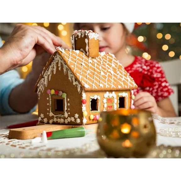 Mézeskalács házikó sütőforma szett, 10 db-os, karácsonyi kekszkiszúrók, rozsdamentes acél, betlehem, ünnepi kunyhó, diy karácsonyi sütemény