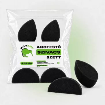 Kivi Art fekete pillangó és félkör alakú arcfestő szivacsok