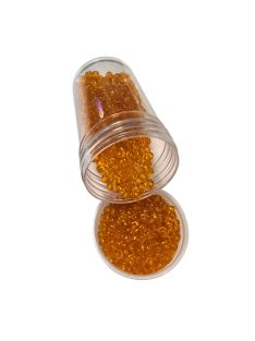 Kásagyöngy - átlátszó 20g narancs 2 mm