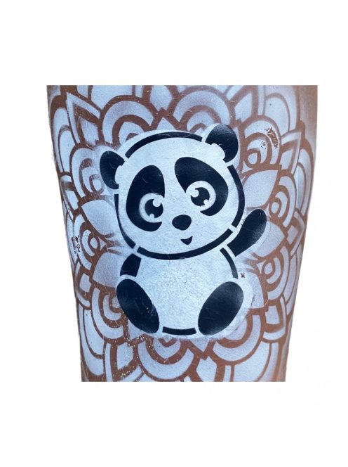 Arcfestés sablon, stencil - Panda maci