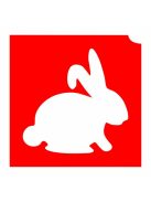 KiviArt 4x4cm Csillámtetoválás sablon 06 nyúl, nyuszi 