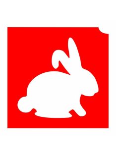 KiviArt 4x4cm Csillámtetoválás sablon 06 nyúl, nyuszi 