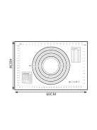 Szilikon gyúró, nyújtólap mérettáblázattal 60 x 40 cm