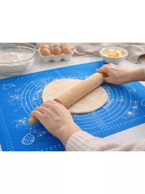 Szilikon gyúró, nyújtólap mérettáblázattal 50 x 40 cm