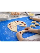 Szilikon gyúró, nyújtólap mérettáblázattal 50 x 40 cm