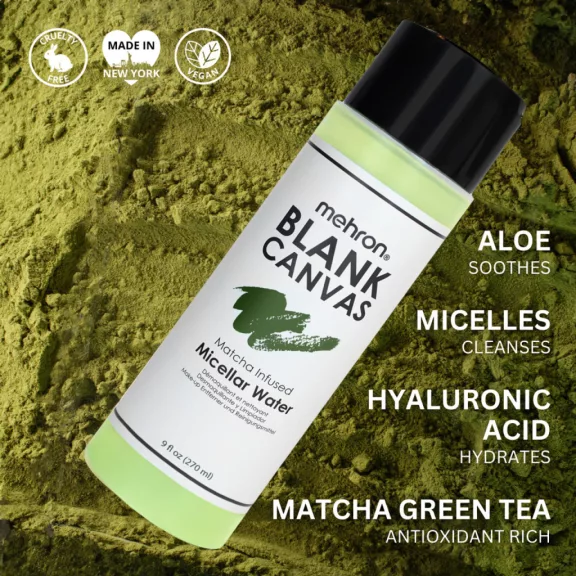 Mehron Blank Canvas Micellar Water – Micellás sminklemosó víz, arcfesték és FX smink eltávolítására