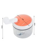 Kézi zöldségaprító, hagyma aprító, kurbli hajtású, éles rozsdamentes acél penge, konyhai szecskázó, könnyen tisztítható, manuális