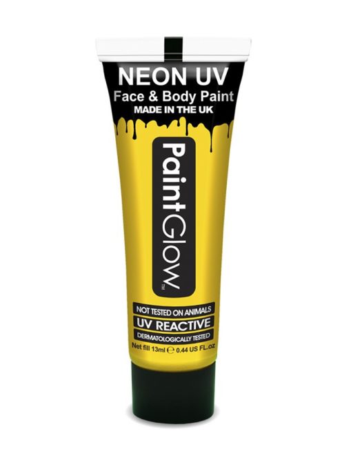 Paintglow Uv - Neon arc és testfesték sárga 10ml