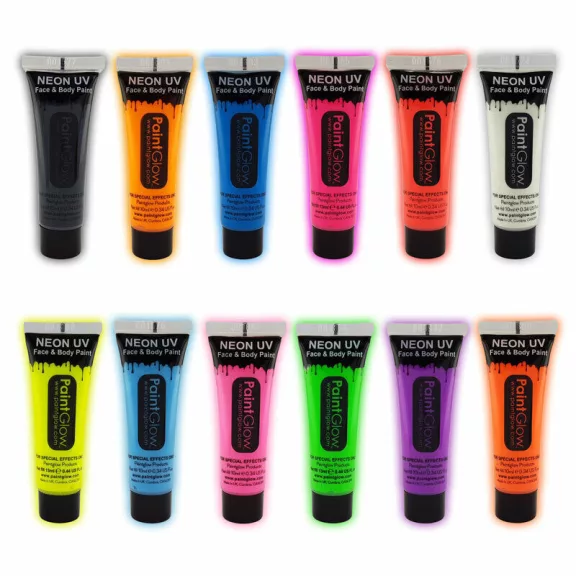 Paintglow Uv - Neon arc és testfesték sárga 10ml