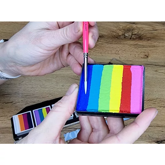 Leanne's Rainbow kerek arcfestőecset 3-as