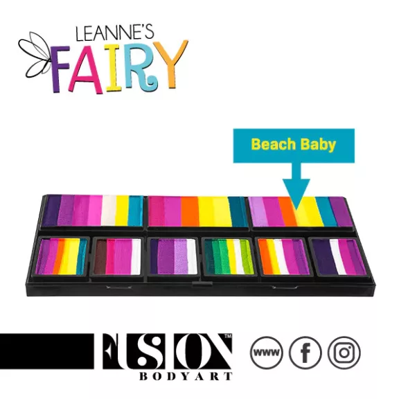 Fusion csíkos arcfesték paletta – Leanne's Fairy - Petal 