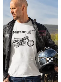 Simson S51 motoros póló – Egyedi retro stílus a legendás motor szerelmeseinek