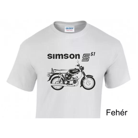 Simson S51 motoros póló – Egyedi retro stílus a legendás motor szerelmeseinek