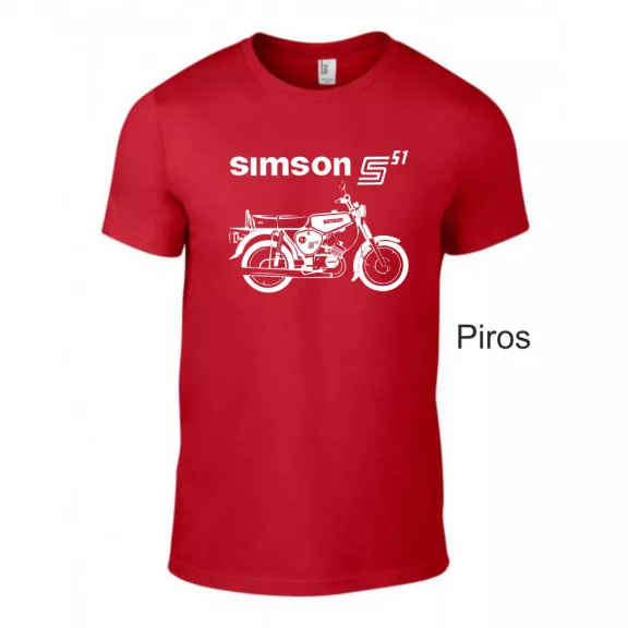 Simson S51 motoros póló – Egyedi retro stílus a legendás motor szerelmeseinek