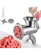 kézi húsdaráló kolbásztöltő fejjel alumínium hajtókaros daráló